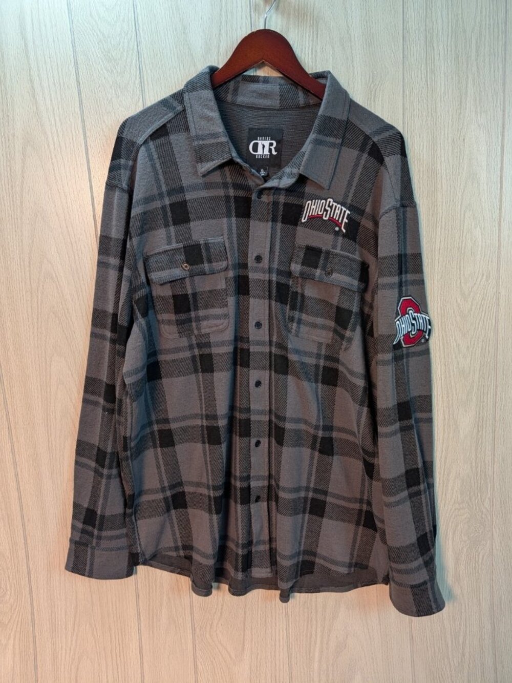 Ohio State X Darius Rucker Flannel Plaid Long Sleeve Button Up XL Heavy